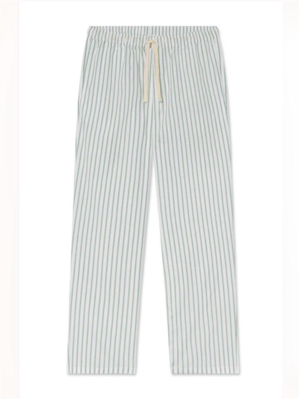 Meri Meri x Lake Pajama Pant Ticking Stripe Green White Large